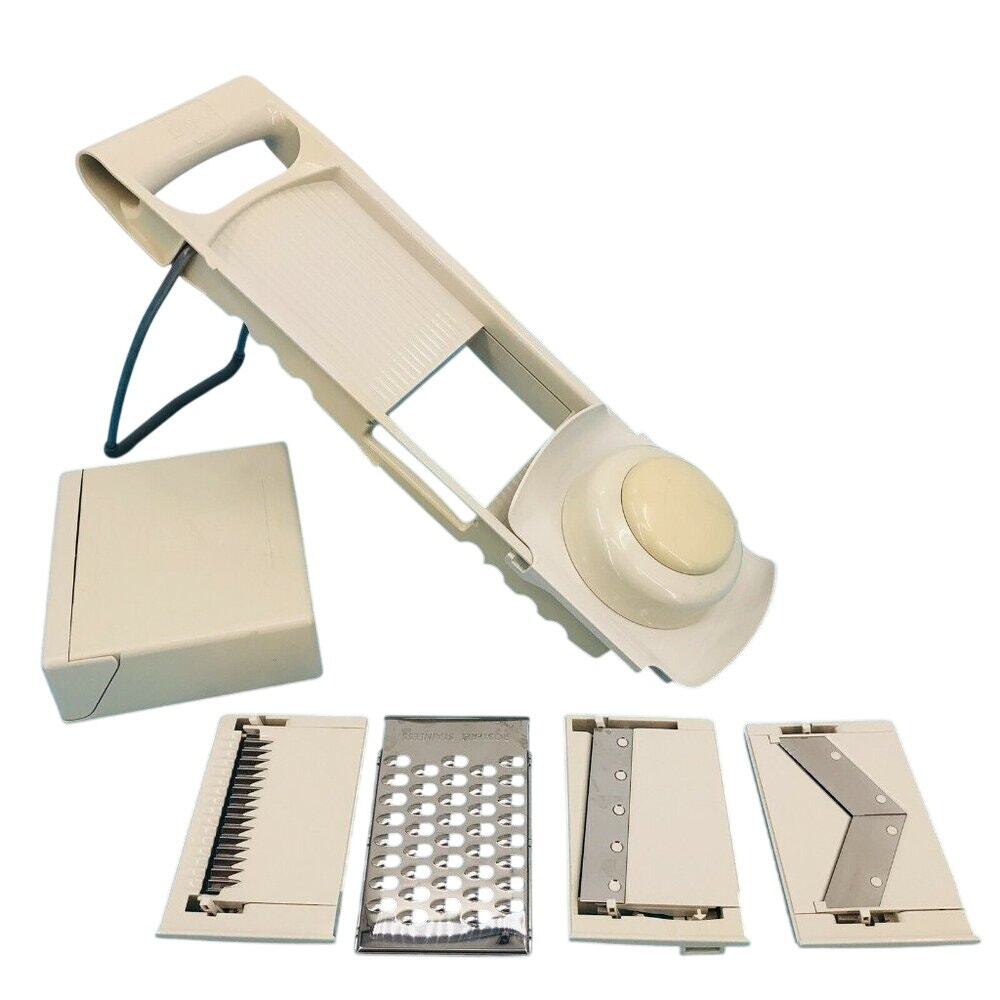 Pampered Chef Ultimate Mandoline Slicer Slices Grates 4 Blades